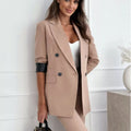 Lapel Collar Long Sleeve Blazer