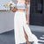 Full Size Slit Maxi Skirt Plus Size White