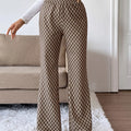 Plaid High-Waisted Wide Leg Pants