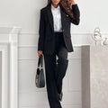 Lapel Collar One Button Blazer