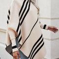 Striped Pattern Batwing Sleeve Sweater