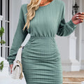 Textured Knit Bodycon Mini Dress