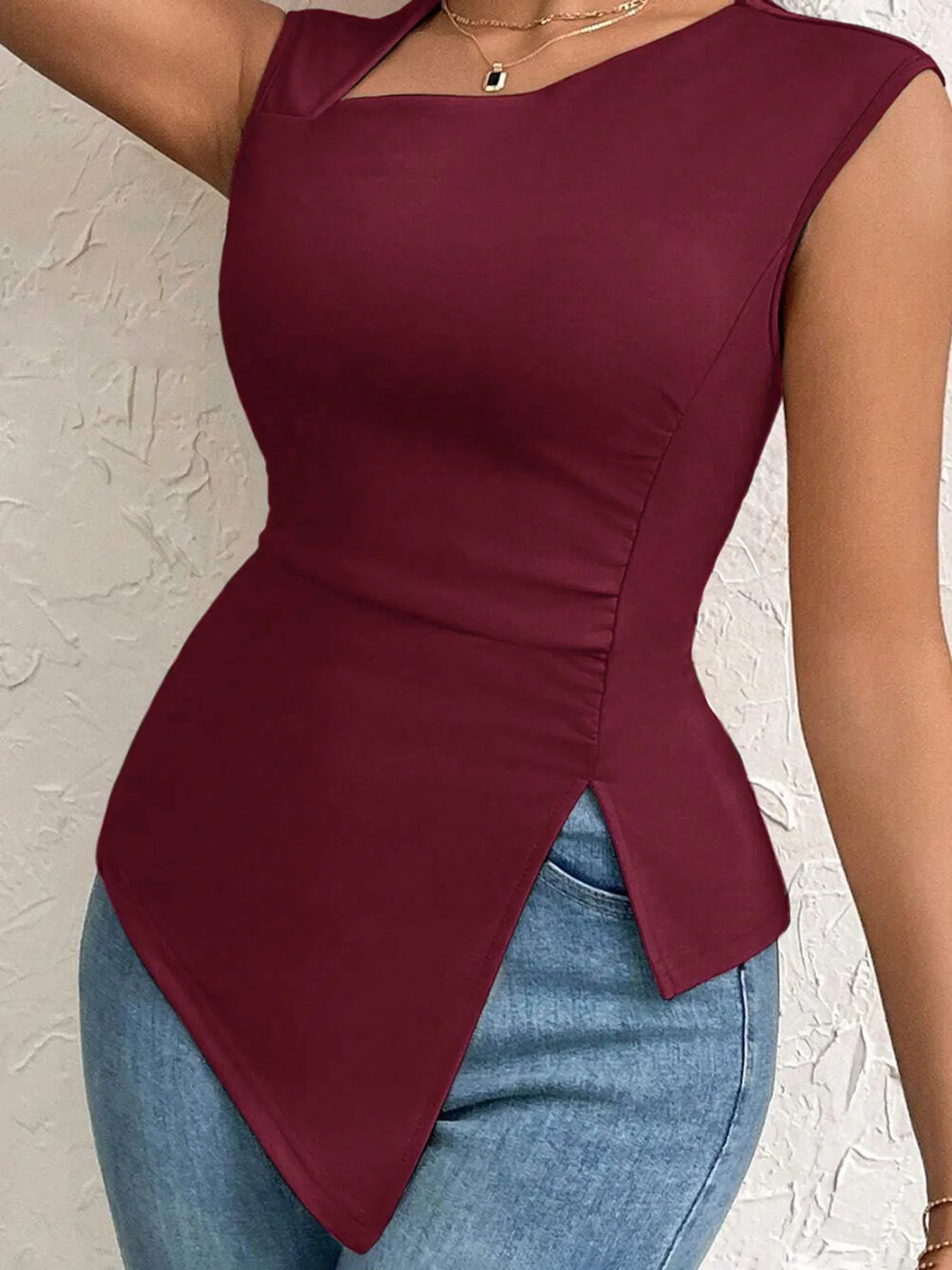 Slit Asymmetrical Tank Top