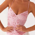 Embroidered Sequin Tie Back Cami