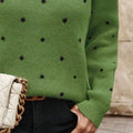 Polka Dot Round Neck Sweater