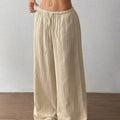 Full Size Drawstring Wide Leg Pants Plus Size