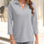 Johnny Collar Solid Color Top Gray