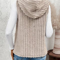 Fuzzy Hooded Vest with Pockets