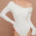 Off-Shoulder Long Sleeve Bodysuit