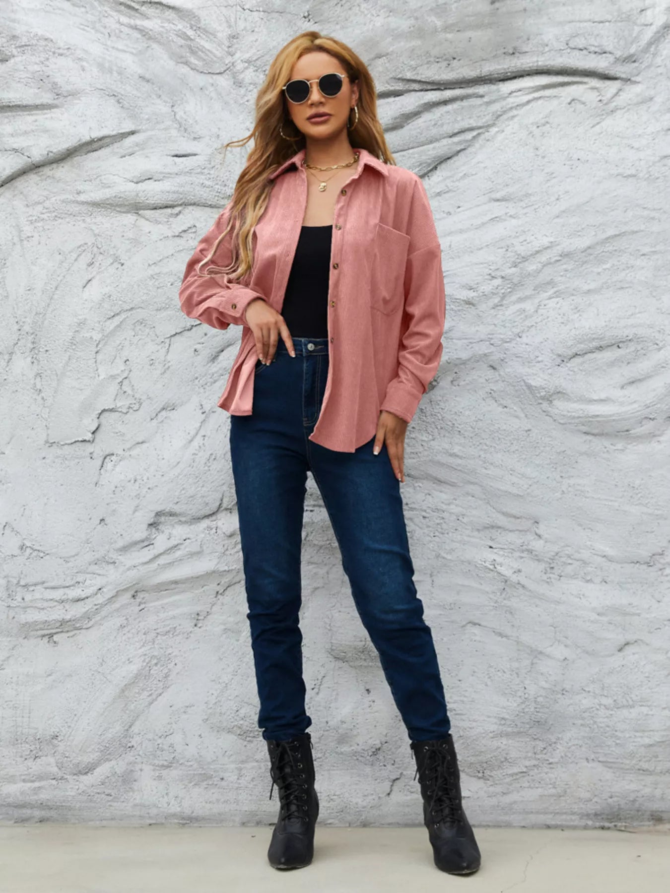 Corduroy Button-Up Shirt