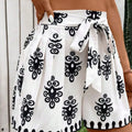 Tied Printed Shorts
