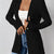 One Button Long Sleeve Blazer Black