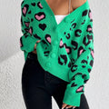 Leopard Button Front Cardigan
