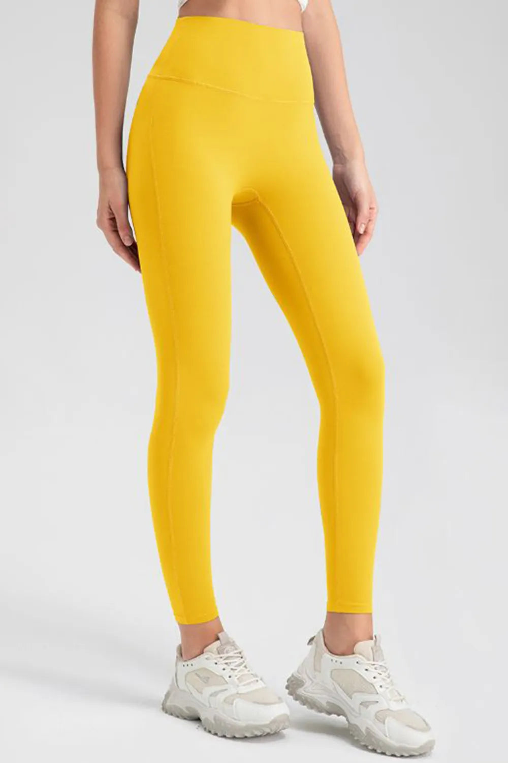 High Waist Skinny Active Pants Yellow