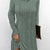 Casual Long Sleeve Hooded Knit Dress Sage