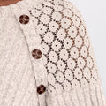 Ribbed Knit T-Shirt with Lace Shoulder Detail