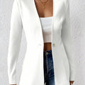 One Button Long Sleeve Blazer