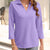 Johnny Collar Solid Color Top Lavender