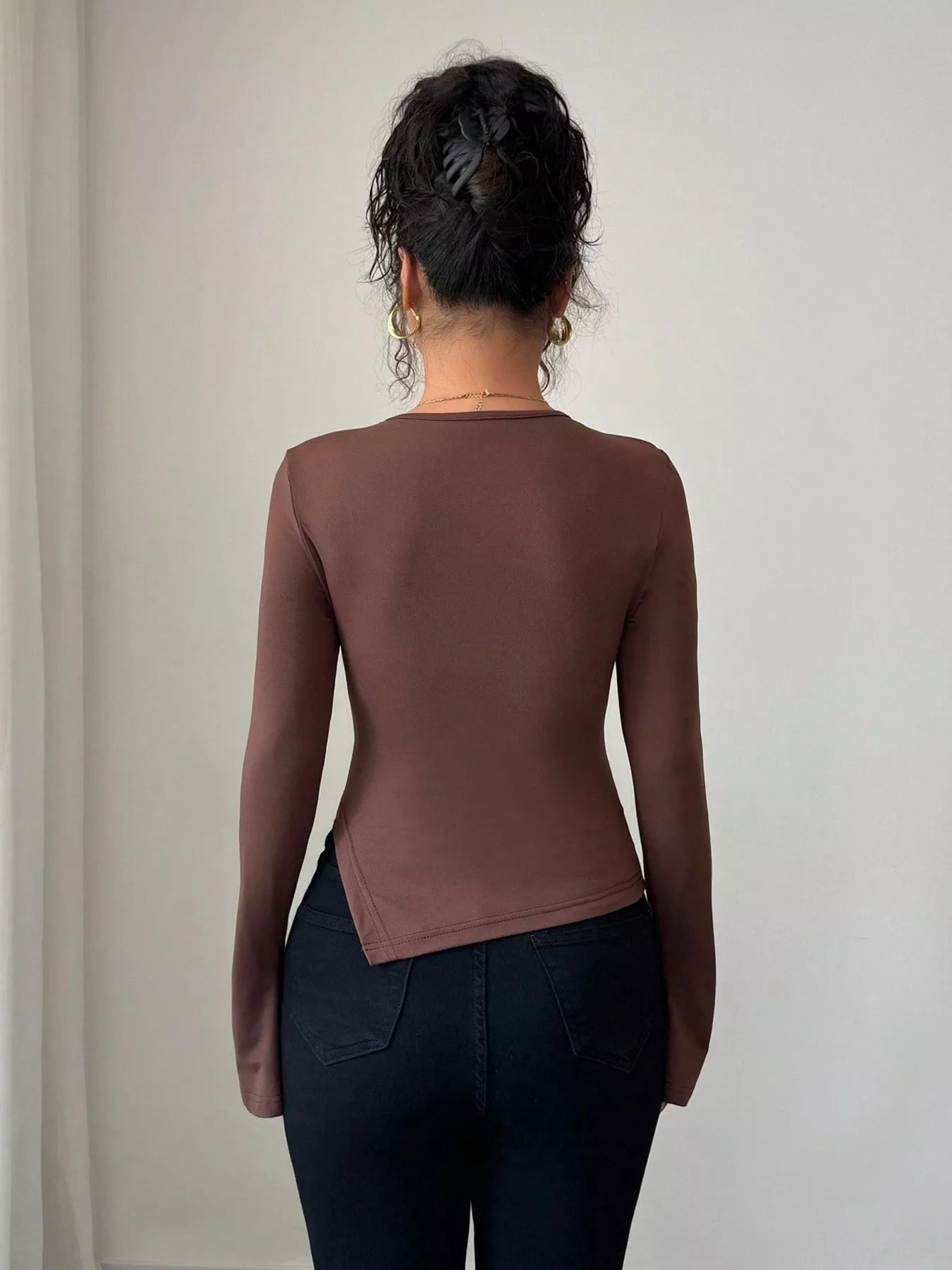 Cutout Long Sleeve T-Shirt