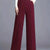 Wide Leg High Waist Pants Wine Red