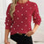 Polka Dot Round Neck Sweater Red