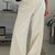 Wide Leg Jeans with Pockets Cream