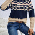 Geometric Pattern Knitted Sweater