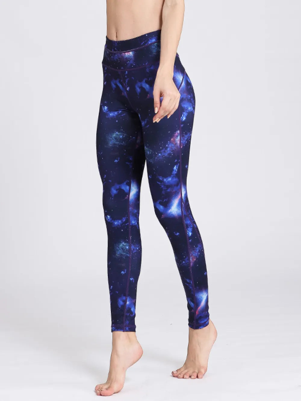 Printed Active High Waist Leggings Navy