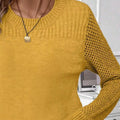 Openwork Long Sleeve Sweater