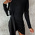 Heathered Mock Neck Long Sleeve Mini Dress Black