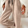 Leopard Drawstring Loose Fit Pants
