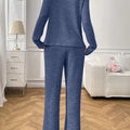 Ribbed Long Sleeve Top and Pants Lounge Set