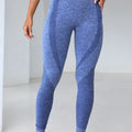 High Waistband Long Active Pants Dusty Blue