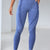 High Waistband Long Active Pants Dusty Blue