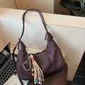 Vintage Suede Tassel Shoulder Bag