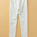 Checkered Elastic Waist Leggings