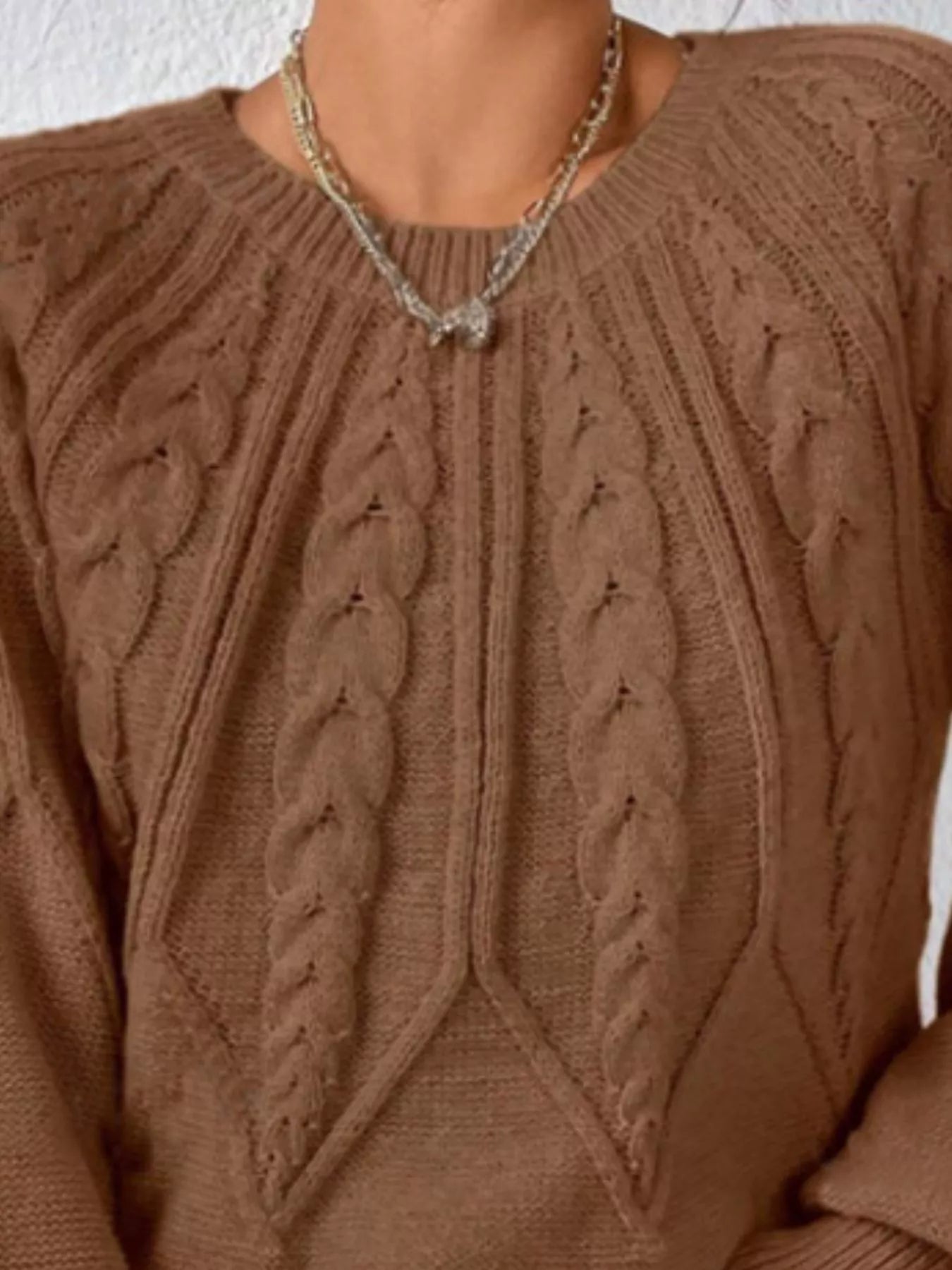 Cable Knit Long Sleeve Sweater