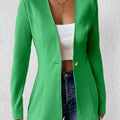 Single-Button Long Sleeve Blazer