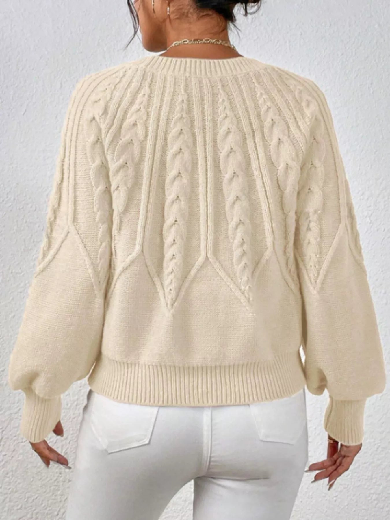 Cable Knit Long Sleeve Sweater