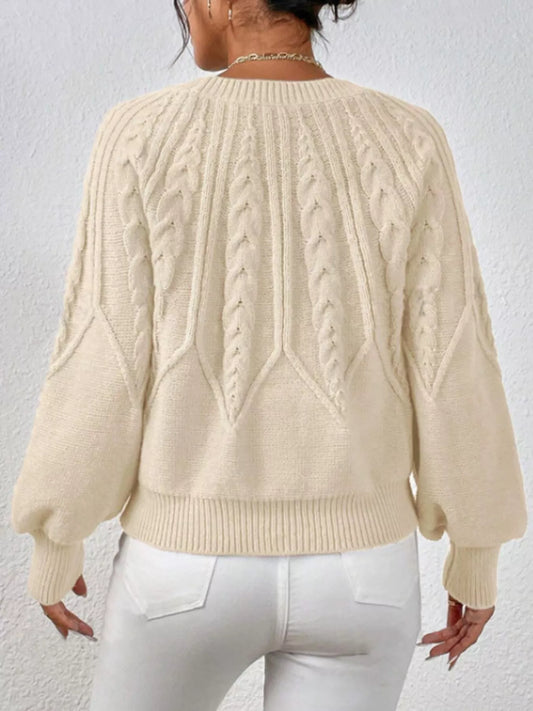 Cable Knit Long Sleeve Sweater