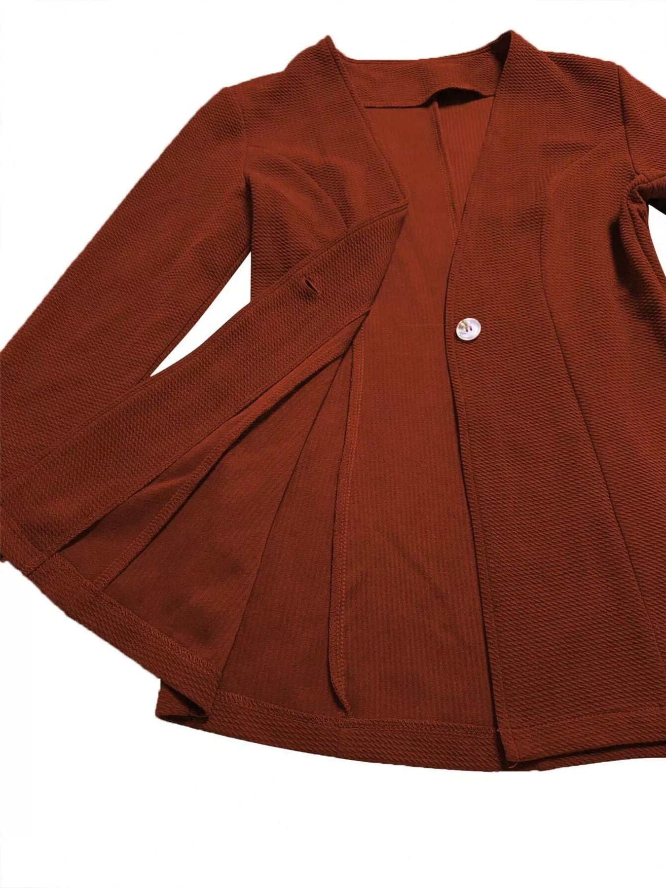 Single-Button Long Sleeve Blazer