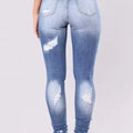 Full Size Distressed Skinny Jeans Plus Size