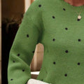 Polka Dot Round Neck Sweater