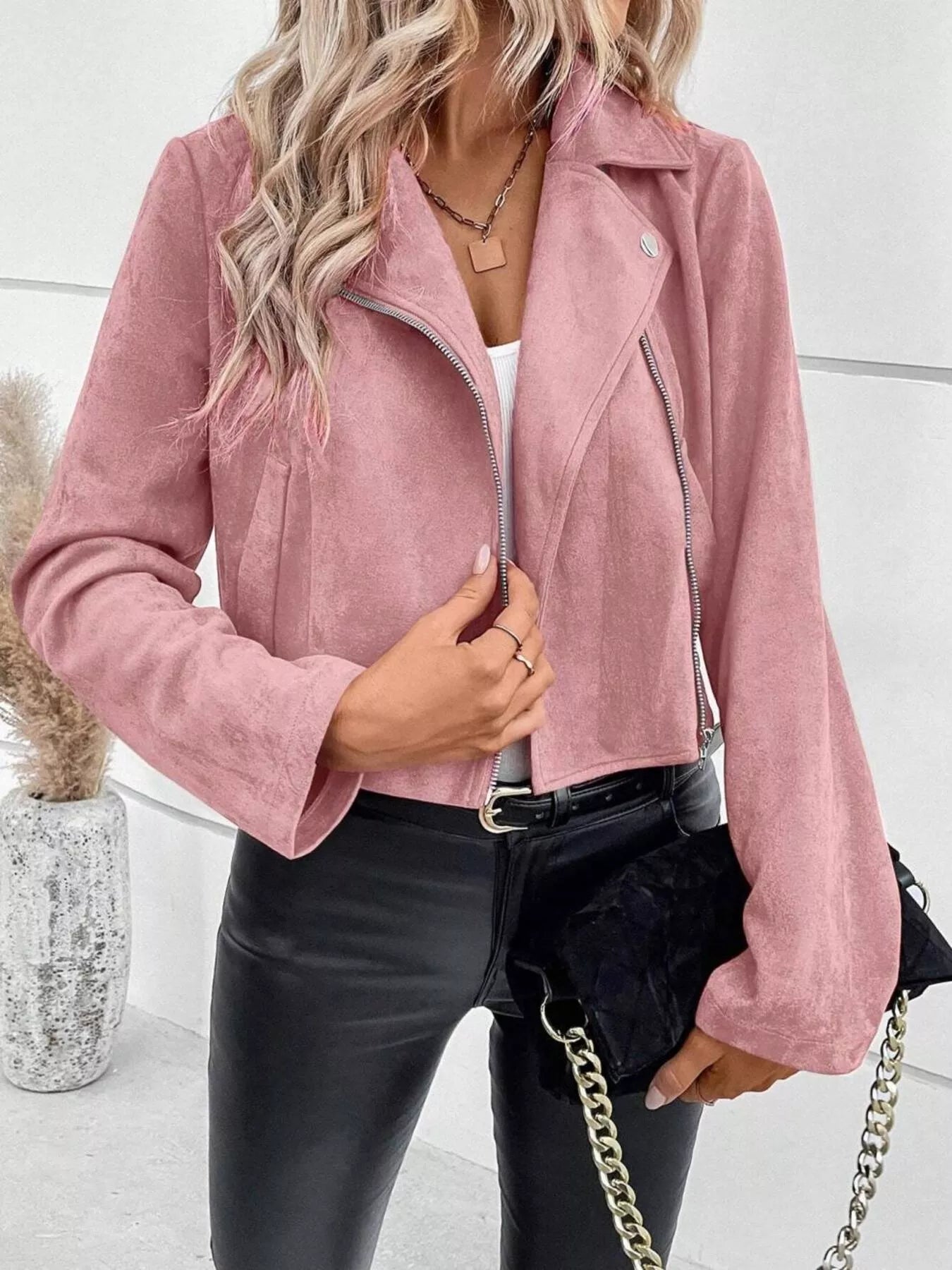 Zip Up Cropped Jacket