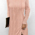 Casual Long Sleeve Hooded Knit Dress