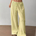 Full Size Drawstring Wide Leg Pants Plus Size