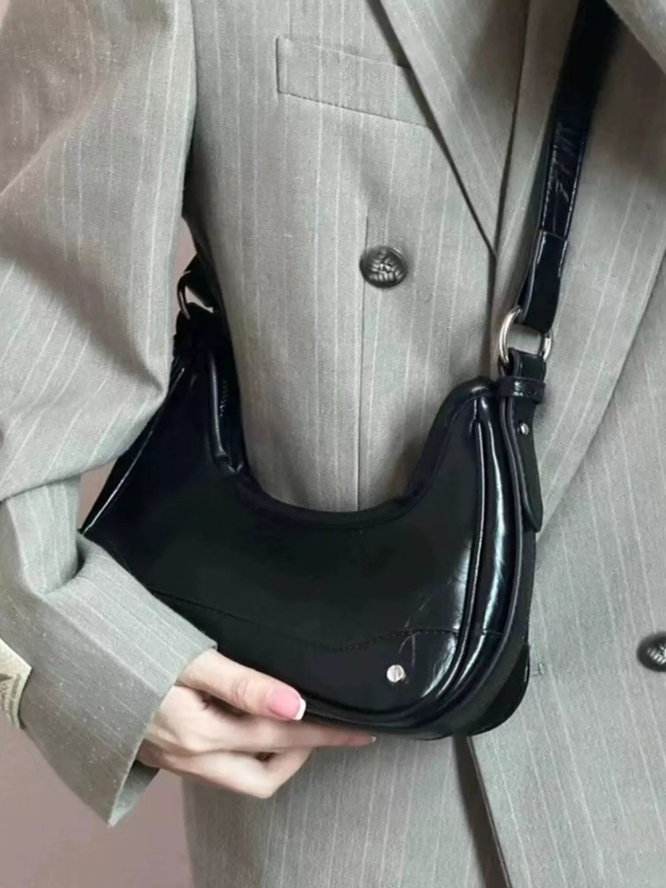 Leather Chain Strap Shoulder Bag