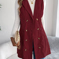 Double-Breasted Long Vest Coat
