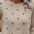 Polka Dot Round Neck Sweater