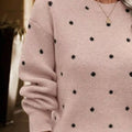 Polka Dot Round Neck Sweater